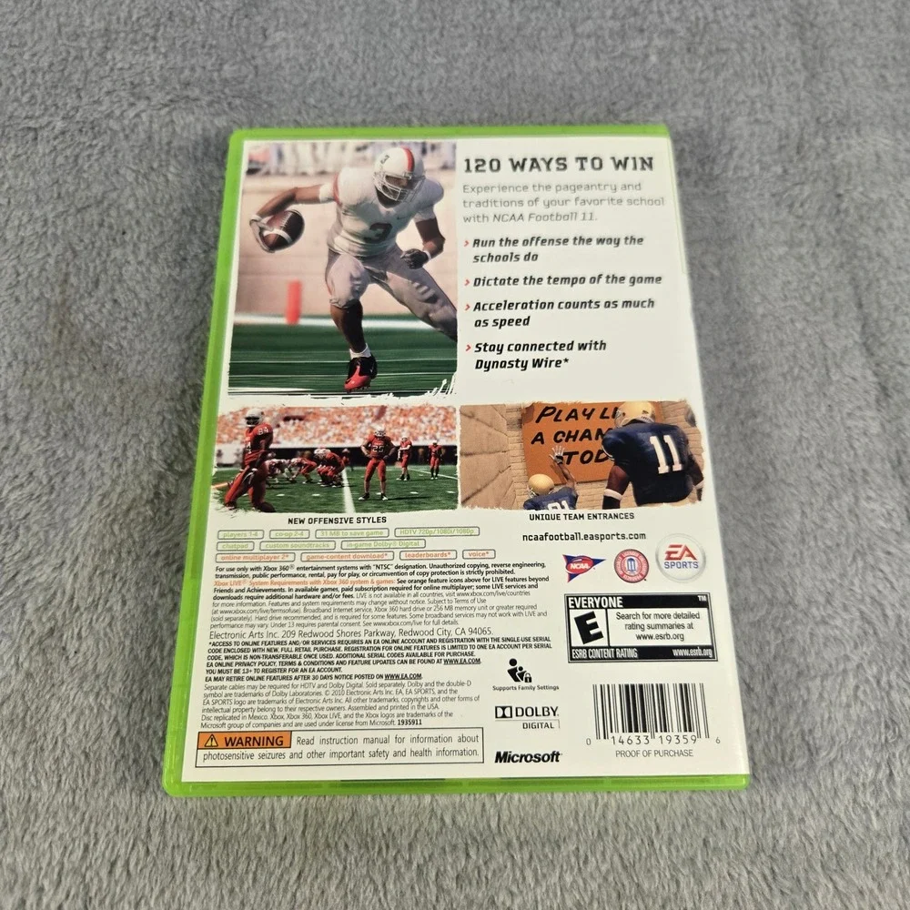 NCAA Football 11 Xbox 360 EA Sports Tim Tebow Cover Complete CIB Tested Works